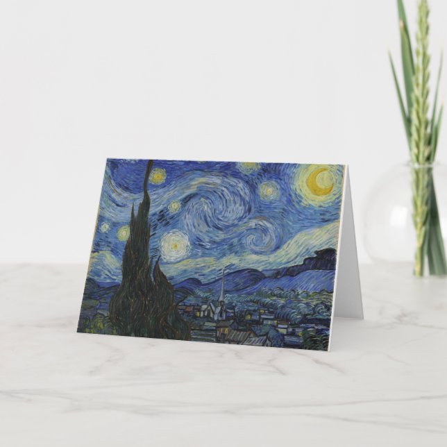 Starry Night Van Gogh Greeting Card Kort (Framsida)