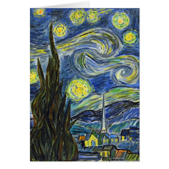 Starry Night, Van Gogh Hälsningskort (Framsidan)