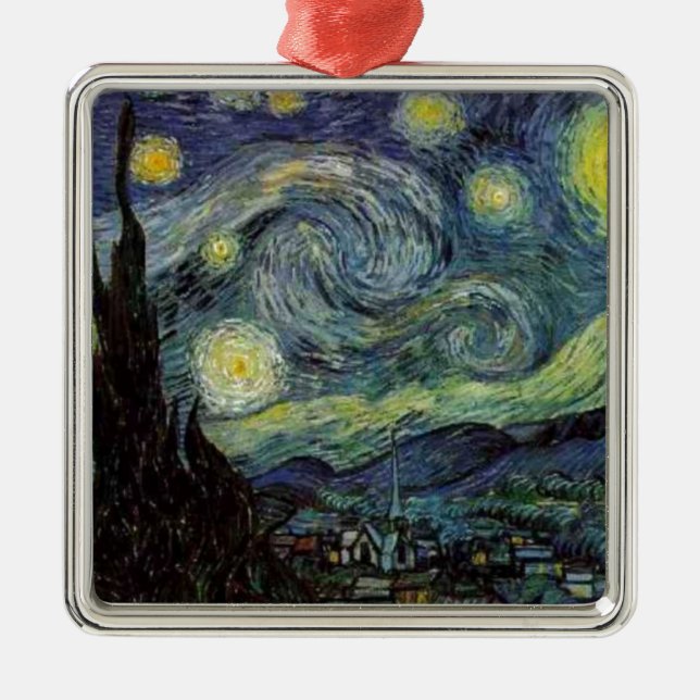 Starry Night - van Gogh Julgransprydnad Metall (Framsidan)