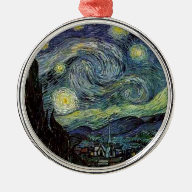 Starry Night - van Gogh Julgransprydnad Metall (Framsidan)