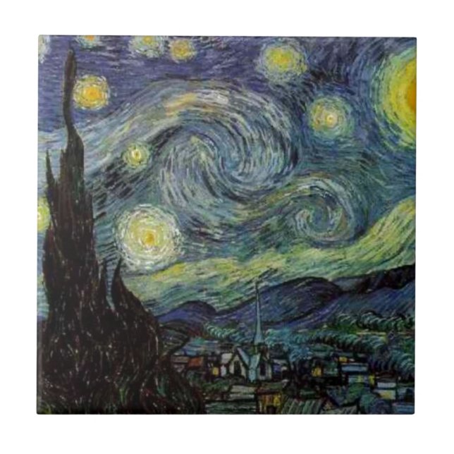 Starry Night - van Gogh Kakelplatta (Framsidan)