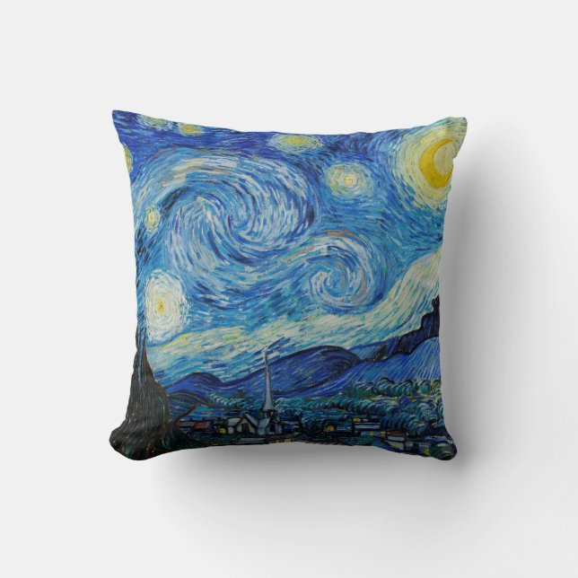 Starry Night Van Gogh Kudde (Framsida)