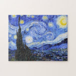 Starry Night Van Gogh Pussel<br><div class="desc">I en oljemålning från den nederländske mästaren Vincent Van Gogh (1853-1890) målade Van Gogh troligen "Stjärnnatten" 1889 från minnet när han var i en asyl i Frankrike där han checkade in sig för depression. I målningen finns måne, Venus och många stjärnor omgivna av gult och vitt ljus.I grund finns en...</div>