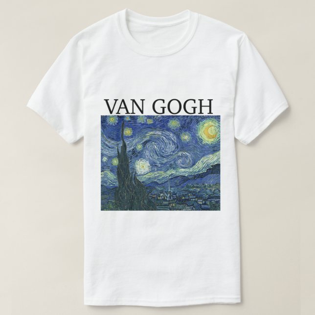 Starry Night Van Gogh T-Shirt (Design framsida)
