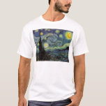 Starry Night - van Gogh Tee<br><div class="desc">Från gruvarbetarlampan Nuenen till den som han placerade på sin fönstersida efter scenen med Gauguin; från kvällsstjärnan noterade han 1875 i Corot Olive Orchard till brev i augusti 1888 till sin bror, där han sade: "En dag eller annan kommer du att se en bild av själva huset badas i solljus,...</div>