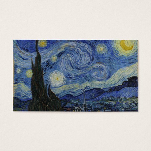 Starry Night Van Gogh Visitkort (Framsidan)