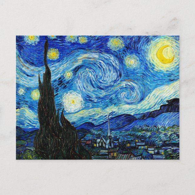 Starry Night - Van Gogh Vykort (Framsida)