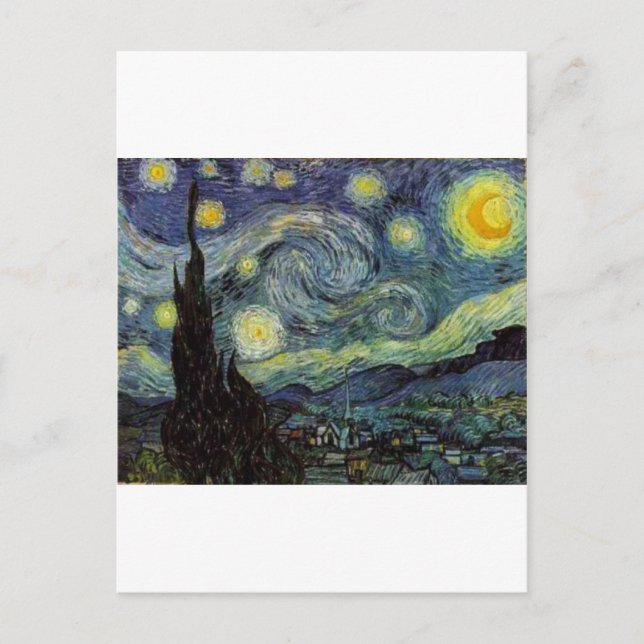 Starry Night - van Gogh Vykort (Framsida)