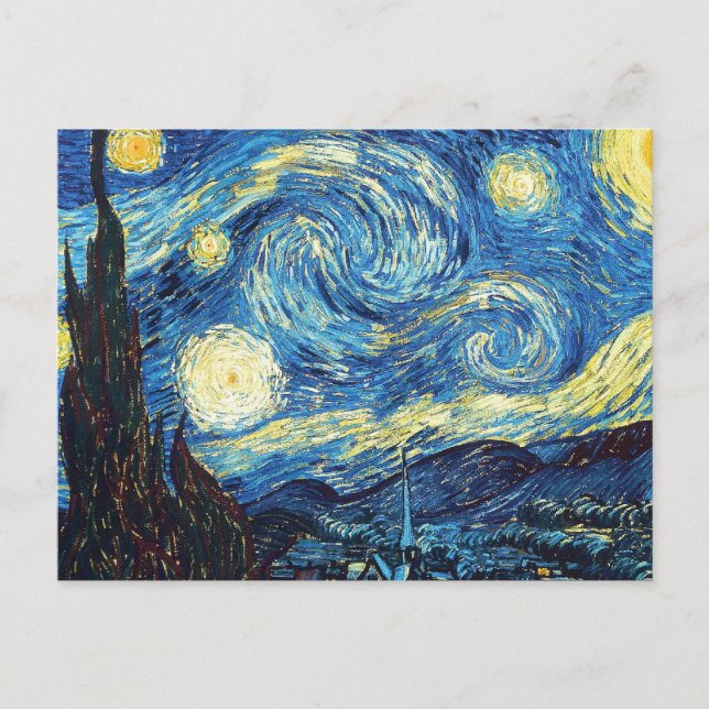 Starry Night - Van Gogh Vykort (Framsida)