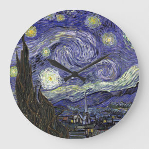 STARRY NIGHT VAN GOGH WALL DESIGNER CLOCK - GIFTS STOR KLOCKA