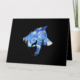 Starry Night Varg av Vincent van Gogh Berömd Paint Kort