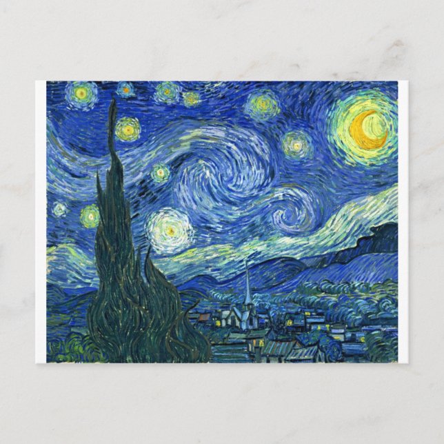 Starry Night - Vincent van Gogh (1889) Vykort (Framsida)