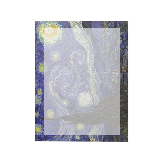 Starry Night, Vincent Van Gogh. Anteckningsblock (Roterad)