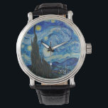 Starry Night Vincent Van Gogh Armbandsur<br><div class="desc">Vincent Van Goghs stjärnnatt,  som avslutades 1889,  är inte bara en av hans mest berömd utan också en av de mest berömd målningarna i världen</div>
