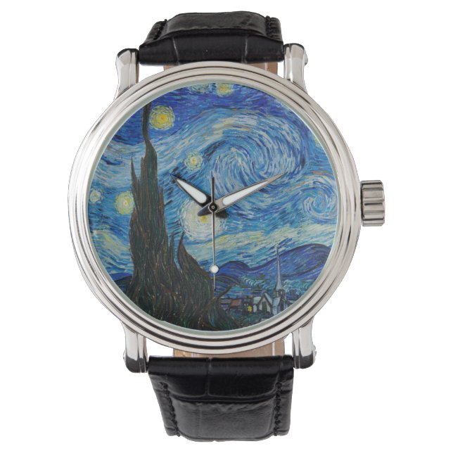 Starry Night Vincent Van Gogh Armbandsur (Framsida)