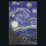 Starry Night, Vincent Van Gogh. Brevpapper<br><div class="desc">Starry Night,  Vincent Van Gogh. Berömdens bra konst. Liggande oljemålning.</div>