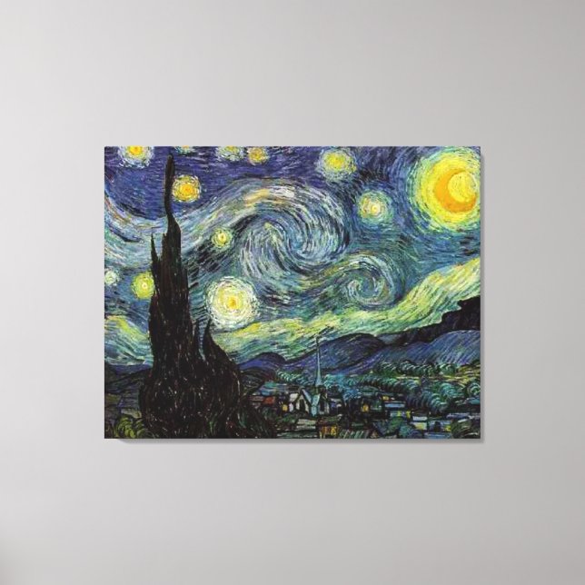 Starry Night, Vincent van Gogh Canvastryck (Framsida)