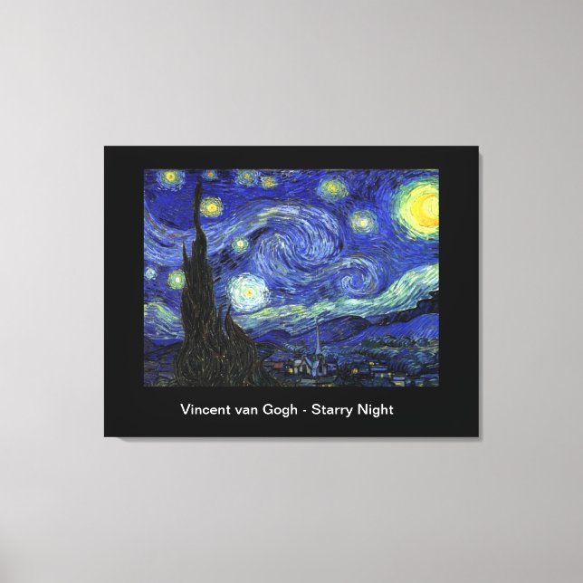 Starry Night, Vincent van Gogh Canvastryck (Framsida)