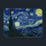 Starry Night Vincent van Gogh Fine Art Painting Magnet<br><div class="desc">Vincent van Gogh (holländska, 1853-1890) Starry Night, 1889, Oil on canvas Unframed: 73 × 92 cm (28, 7 × 36, 2 tum) Denna tavla skildrar synen från det öster-vända fönstret på Van Goghs asylrum på Saint-Rémy-de-Provence, tillade, tillade en idealiserad by. Det har funnits i den permanenta samlingen av Modern Art-museet...</div>
