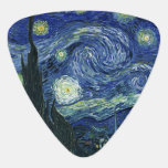 Starry Night Vincent van Gogh Fine Art Painting Plektrum<br><div class="desc">Vincent van Gogh (holländska, 1853-1890) Starry Night, 1889, Oil on canvas Unframed: 73 × 92 cm (28, 7 × 36, 2 tum) Denna tavla skildrar synen från det öster-vända fönstret på Van Goghs asylrum på Saint-Rémy-de-Provence, tillade, tillade en idealiserad by. Det har funnits i den permanenta samlingen av Modern Art-museet...</div>