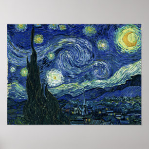 Starry Night Vincent van Gogh Fine Art Painting Poster