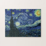 Starry Night Vincent van Gogh Fine Art Painting Pussel<br><div class="desc">Vincent van Gogh (holländska, 1853-1890) Starry Night, 1889, Oil on canvas Unframed: 73 × 92 cm (28, 7 × 36, 2 tum) Denna tavla skildrar synen från det öster-vända fönstret på Van Goghs asylrum på Saint-Rémy-de-Provence, tillade, tillade en idealiserad by. Det har funnits i den permanenta samlingen av Modern Art-museet...</div>