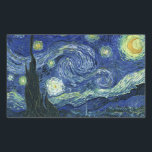 Starry Night Vincent van Gogh Fine Art Painting Rektangulärt Klistermärke<br><div class="desc">Vincent van Gogh (holländska, 1853-1890) Starry Night, 1889, Oil on canvas Unframed: 73 × 92 cm (28, 7 × 36, 2 tum) Denna tavla skildrar synen från det öster-vända fönstret på Van Goghs asylrum på Saint-Rémy-de-Provence, tillade, tillade en idealiserad by. Det har funnits i den permanenta samlingen av Modern Art-museet...</div>