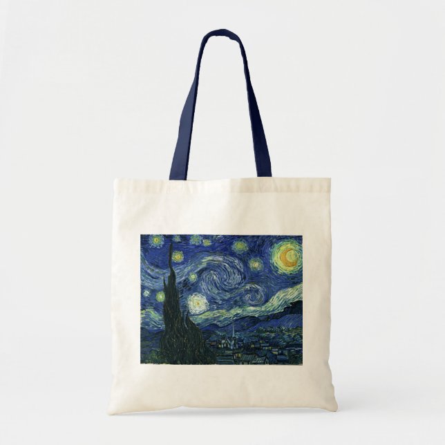 Starry Night Vincent van Gogh Fine Art Painting Tygkasse (Framsidan)