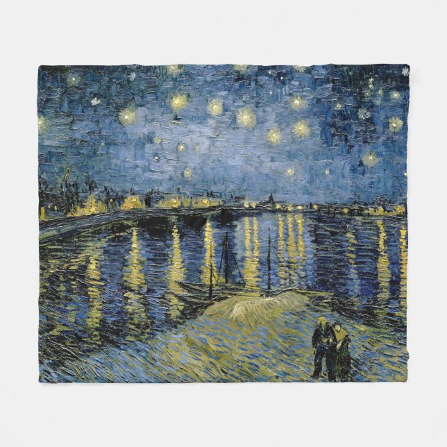 Starry Night Vincent van Gogh Fleecefilt (Framsidan (Horisontell))