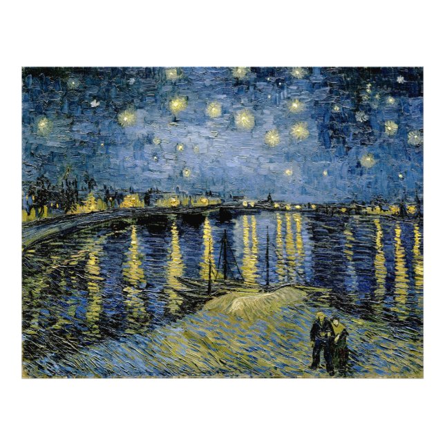 Starry Night Vincent van Gogh Fototryck (Framsidan)