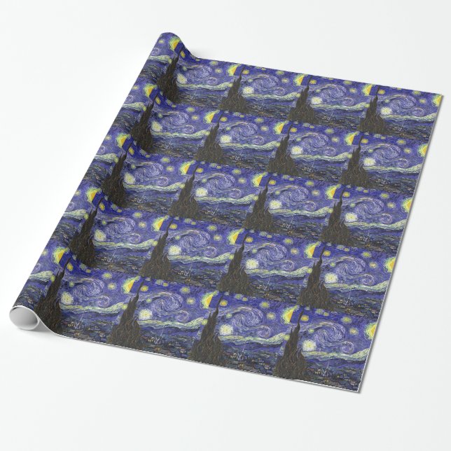 Starry Night, Vincent van Gogh-gåva Presentpapper (Utrullad)
