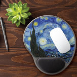 Starry Night Vincent van Gogh Gel Musmatta<br><div class="desc">En musmatta med Starry Night (1889),  en oljemålning för bra av Vincent Van Gogh (1853-1890). Skiljer åsikten utanför fönstret från Van Goghs rum vid sanatoriet i Saint-Remy-de-Provence,  Södra Frankriket.</div>