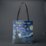 Starry Night Vincent van Gogh Impressionist Art Tygkasse<br><div class="desc">Vincent van Gogh (holländska, 1853-1890) Starry Night, 1889, Oil on canvas Unframed: 73 × 92 cm (28, 7 × 36, 2 tum) Denna tavla skildrar synen från det öster-vända fönstret på Van Goghs asylrum på Saint-Rémy-de-Provence, tillade, tillade en idealiserad by. Det har funnits i den permanenta samlingen av Modern Art-museet...</div>