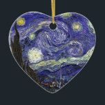 Starry Night, Vincent Van Gogh. Julgransprydnad Keramik<br><div class="desc">Starry Night,  Vincent Van Gogh. Berömdens bra konst. Liggande oljemålning.</div>