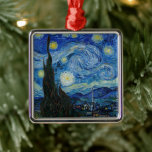 Starry Night | Vincent van Gogh Julgransprydnad Metall<br><div class="desc">Starry Night (1889) av den nederländska konstnären Vincent Van Gogh. Originalteckningen är en olja på en arbetsyta som skildrar en energisk postimponerande nattbild himlar i moody skuggor av blått och gult. Använda verktygen för att lägga till anpassningsbar eller anpassa bilden.</div>