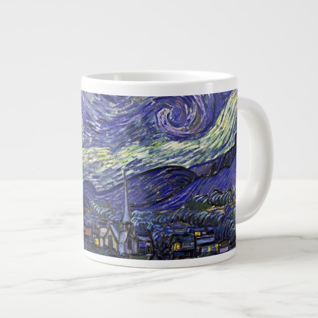 Starry Night, Vincent Van Gogh. Jumbo Mugg (Framsida höger)