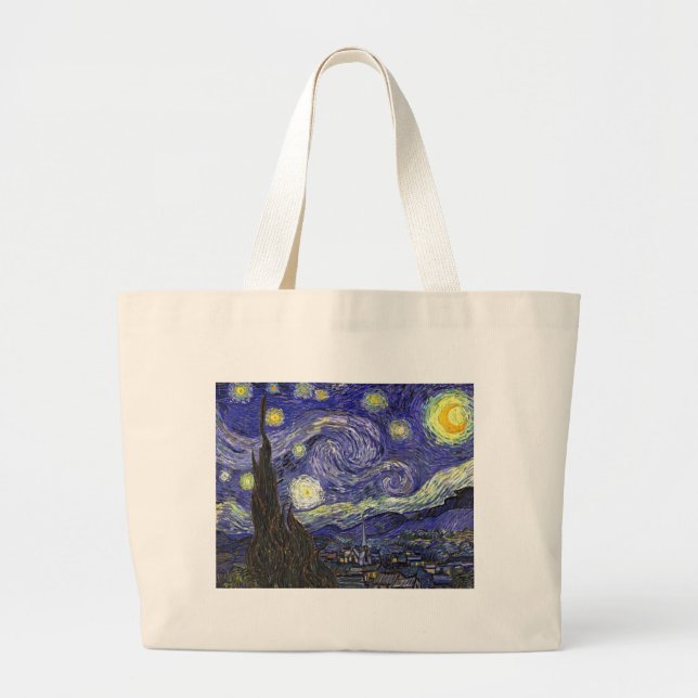 Starry Night, Vincent Van Gogh. Jumbo Tygkasse (Framsidan)