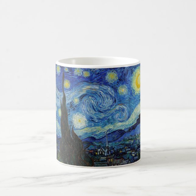 Starry Night, Vincent van Gogh Kaffemugg (Center)