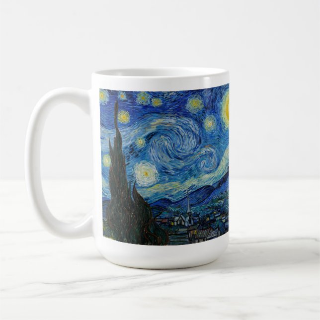 Starry Night | Vincent van Gogh Kaffemugg (Vänster)