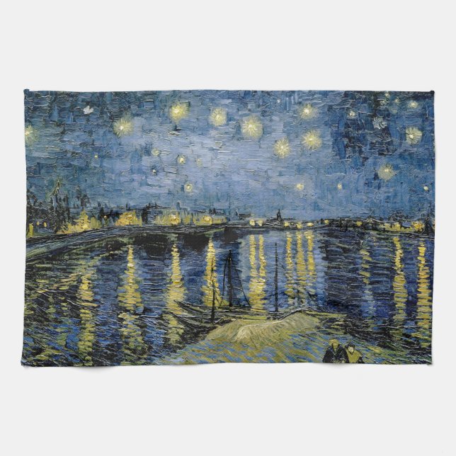 Starry Night Vincent van Gogh Kökshandduk (Horisontell)