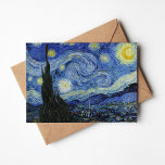 Starry Night | Vincent van Gogh Kort<br><div class="desc">Starry Night (1889) av den nederländska konstnären Vincent Van Gogh. Originalteckningen är en olja på en arbetsyta som skildrar en energisk postimponerande nattbild himlar i moody skuggor av blått och gult. Använda verktygen för att lägga till anpassningsbar eller anpassa bilden.</div>