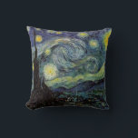 Starry Night, Vincent Van Gogh. Kudde<br><div class="desc">Starry Night,  Vincent Van Gogh. Berömdens bra konst. Liggande oljemålning.</div>