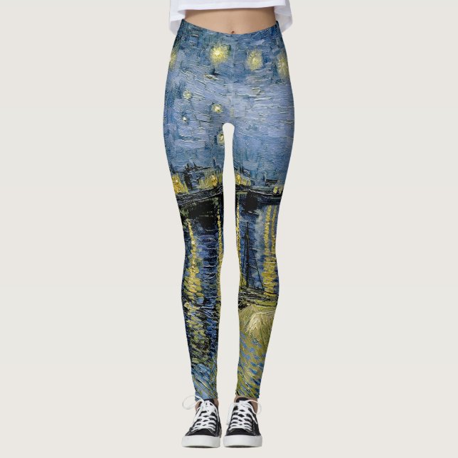 Starry Night Vincent van Gogh Leggings (Framsida)