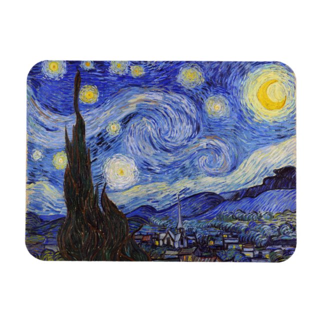 Starry Night , Vincent van Gogh Magnet (Horisontell)