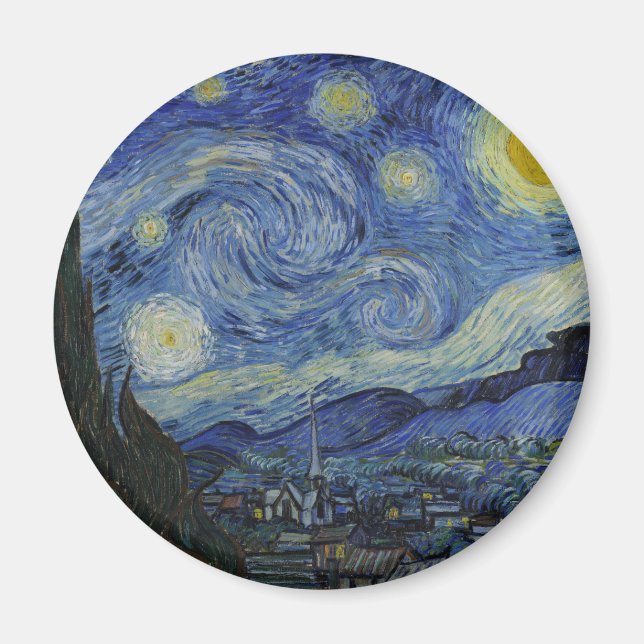 Starry Night Vincent van Gogh Magnet (Framsidan)