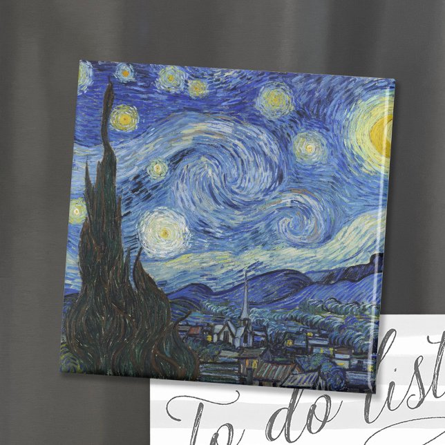Starry Night | Vincent Van Gogh Magnet (Skapare uppladdad)