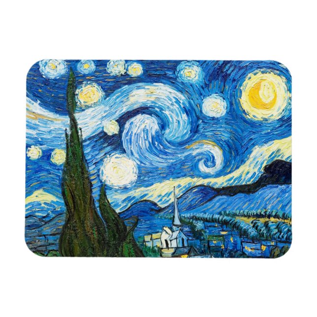 Starry Night - Vincent van Gogh Magnet (Horisontell)
