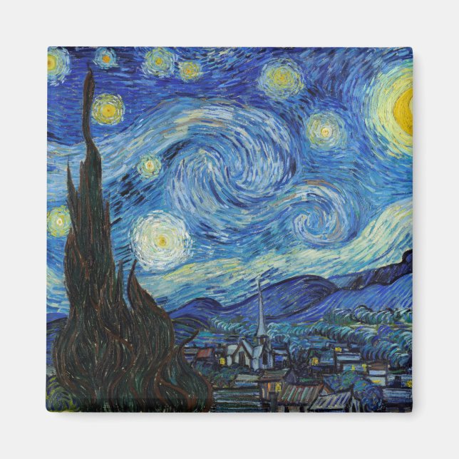 Starry Night, Vincent van Gogh Magnet (Framsidan)