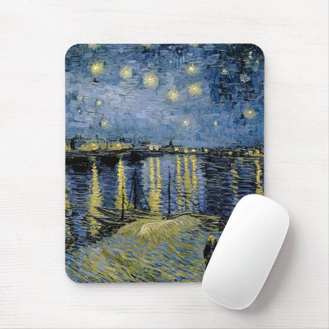 Starry Night Vincent van Gogh Musmatta (Med mus)