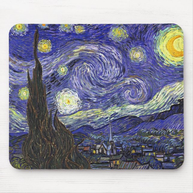 Starry Night, Vincent Van Gogh. Musmatta (Framsidan)
